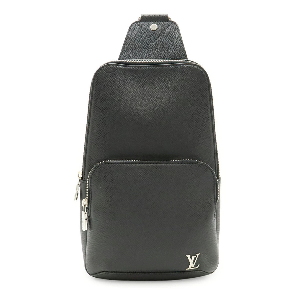 LOUIS VUITTON Taiga Avenue Sling Bag Body Shoulder Leather Noir Black